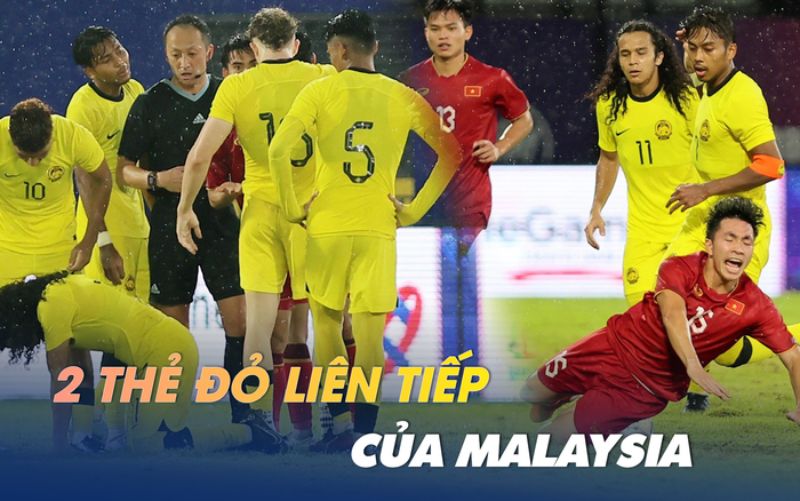 Chi tiết về tình huống thẻ đỏ của Malaysia trước Việt Nam